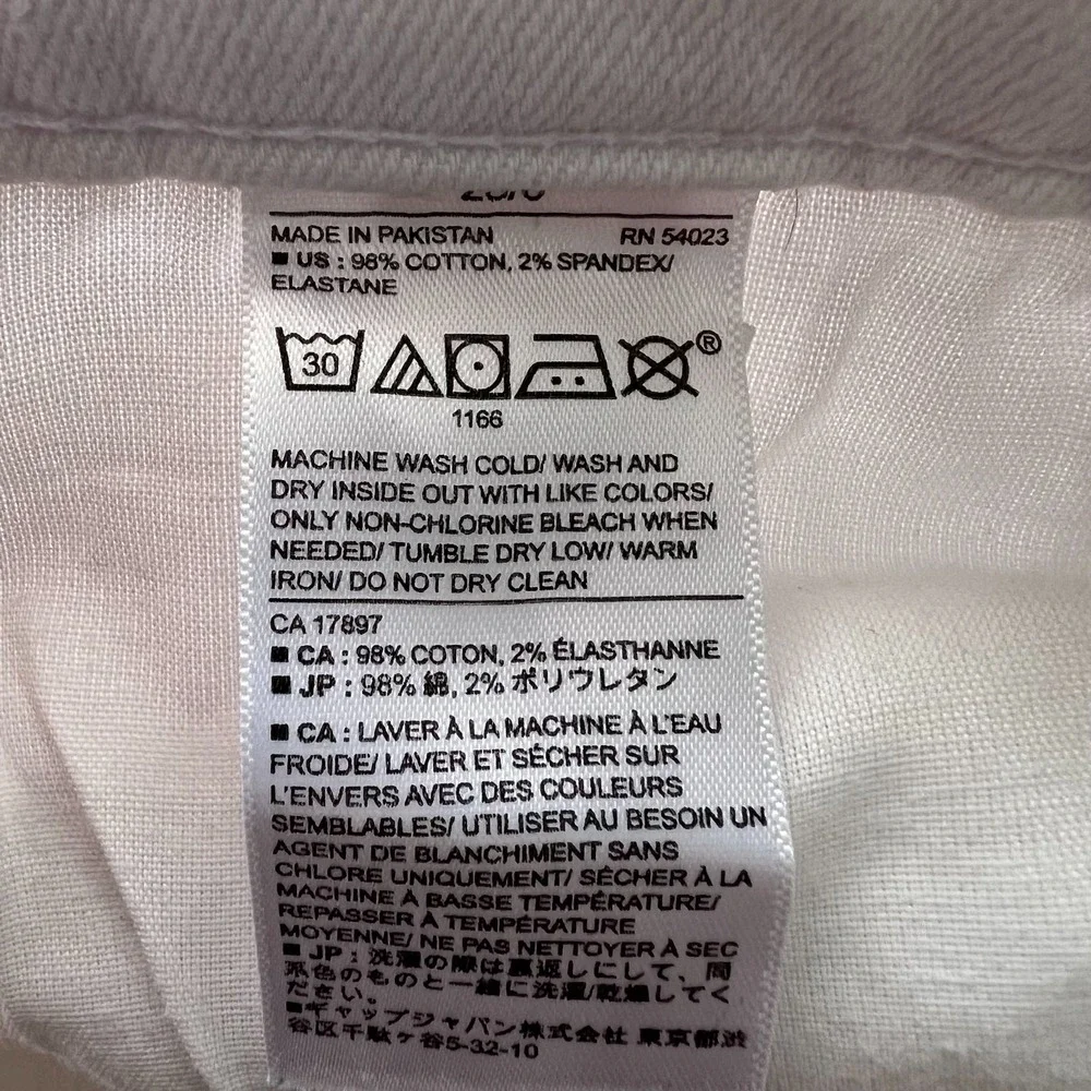 Banana Republic Denim Shorts Womens 28/6 Fit (32W) White Stretch Mid-Rise Cuffed - Picture 4 of 12